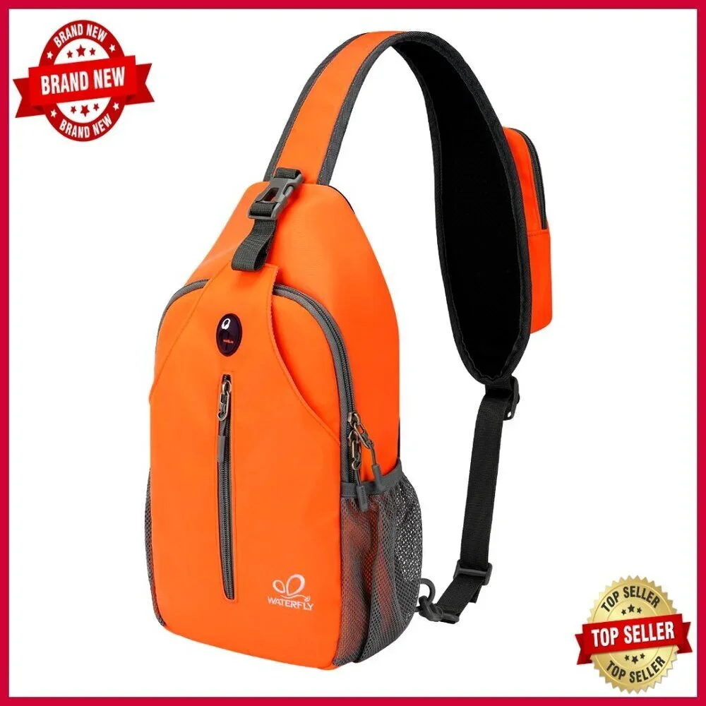 Crossbody Sling Backpack Travel Hiking Daypack Nylon Water Resistant